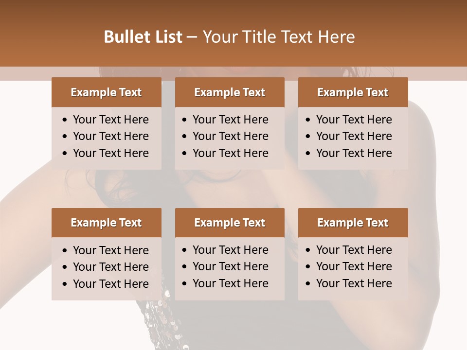 Young Woman Beautiful PowerPoint Template