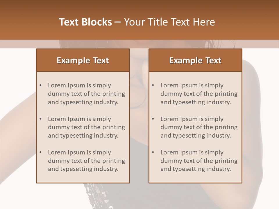 Young Woman Beautiful PowerPoint Template