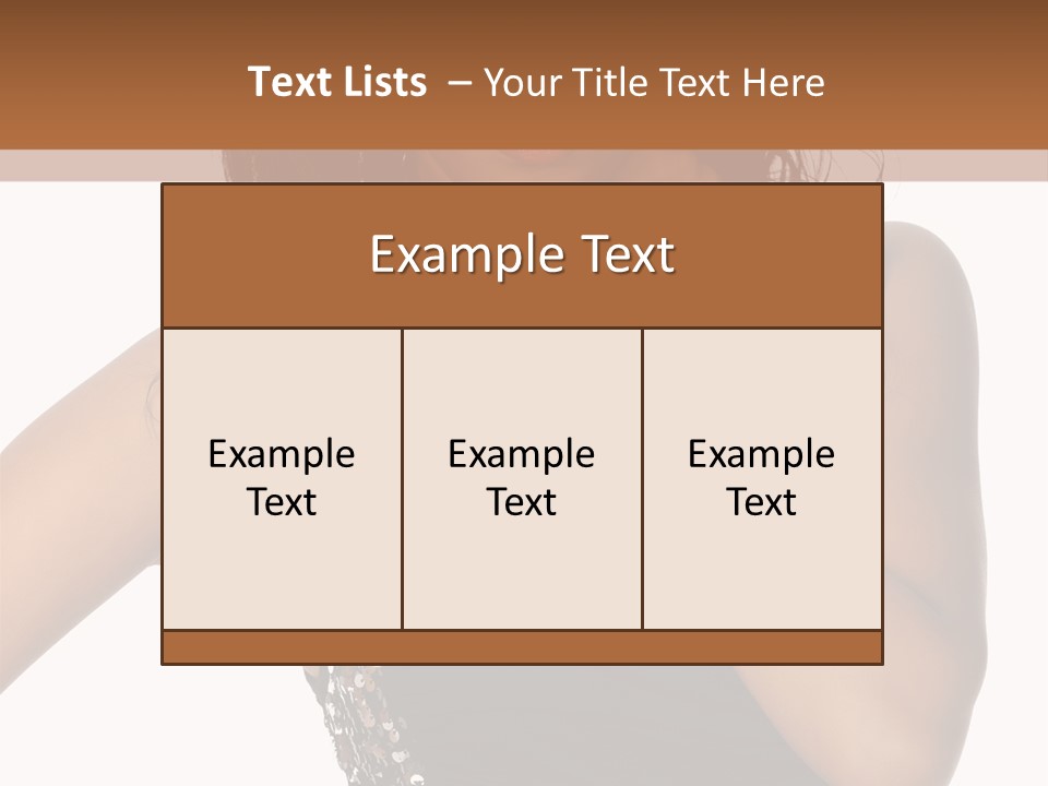 Young Woman Beautiful PowerPoint Template