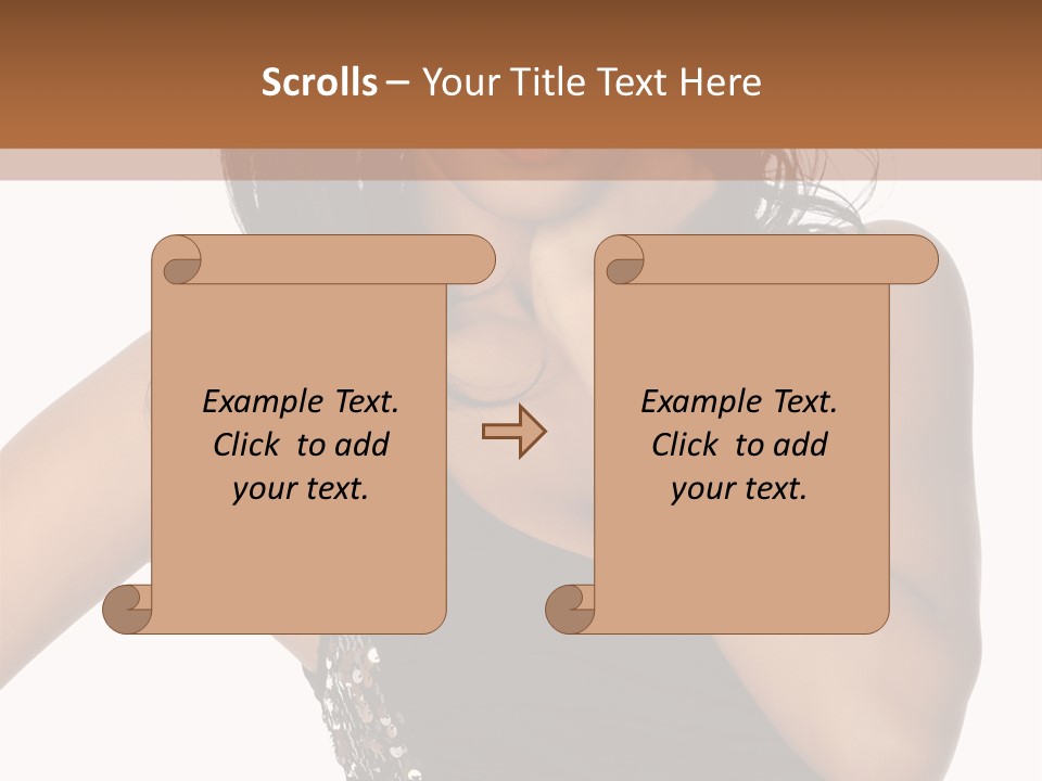 Young Woman Beautiful PowerPoint Template