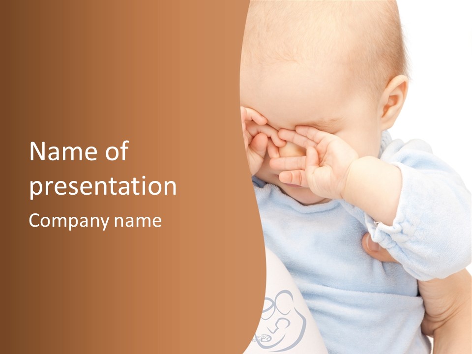 Child Human Tired PowerPoint Template