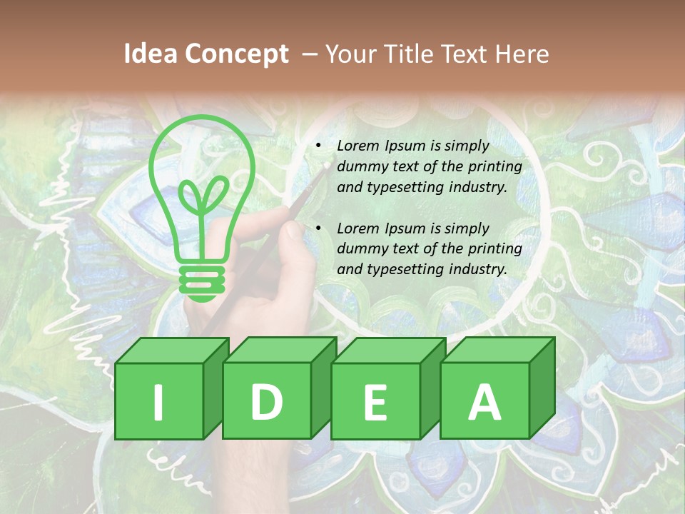 Colorful Decorative Paint PowerPoint Template