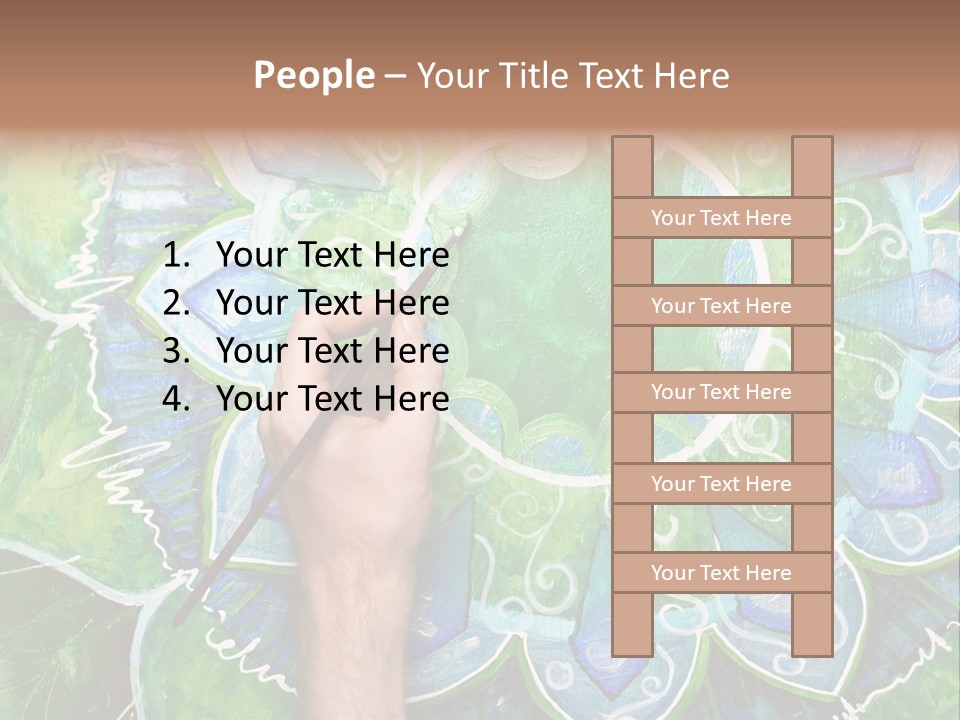 Colorful Decorative Paint PowerPoint Template