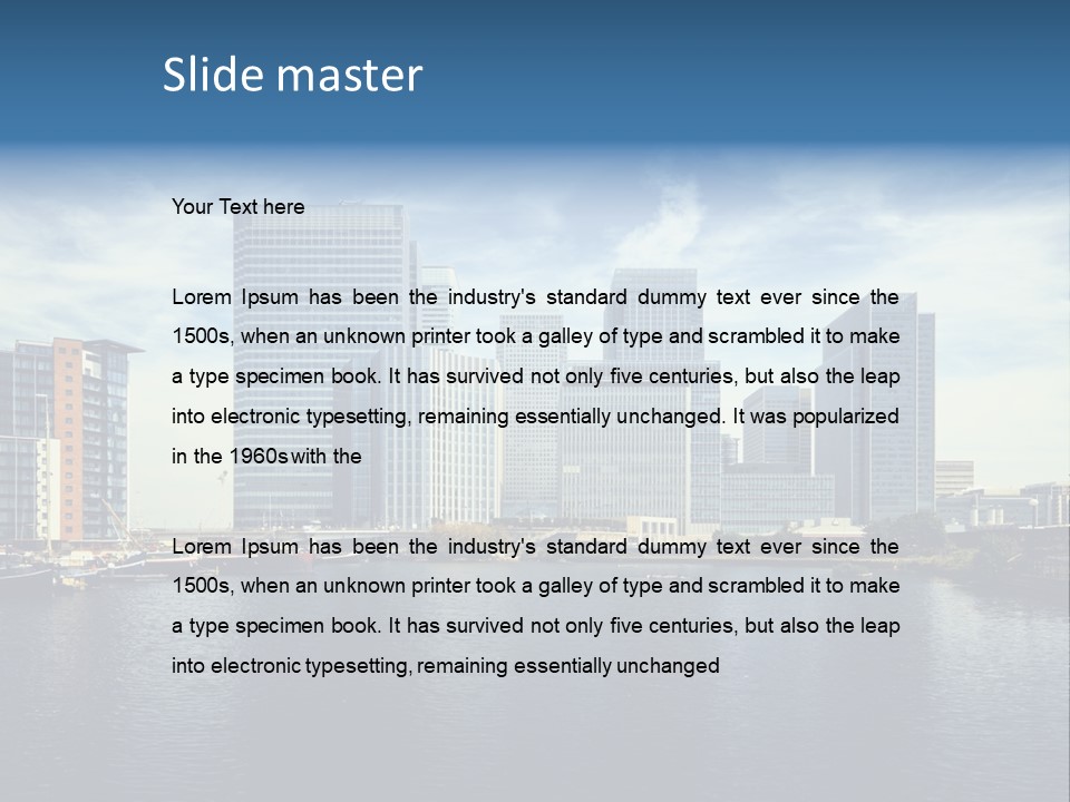 Corporate Image Docklands PowerPoint Template