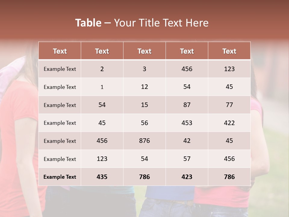 School Team Lifestyle PowerPoint Template
