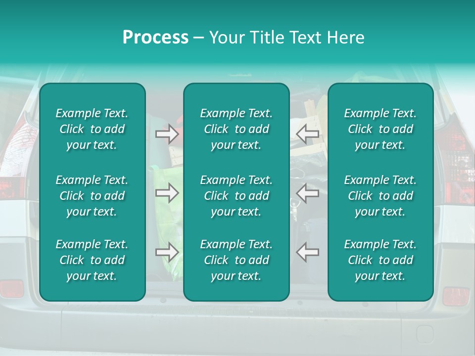 Overloaded Suitcase Departure PowerPoint Template