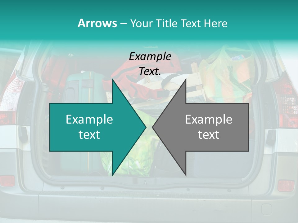 Overloaded Suitcase Departure PowerPoint Template