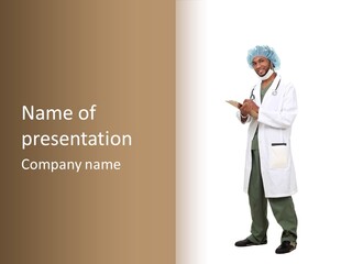 Portrait Care Mask PowerPoint Template