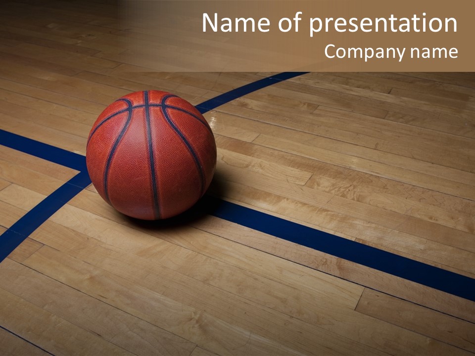 Nba Floor Spotlight PowerPoint Template