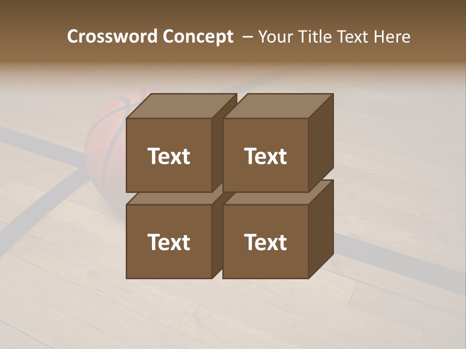 Nba Floor Spotlight PowerPoint Template