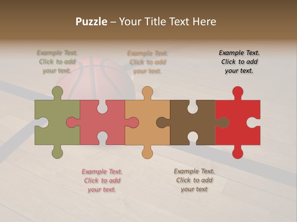 Nba Floor Spotlight PowerPoint Template