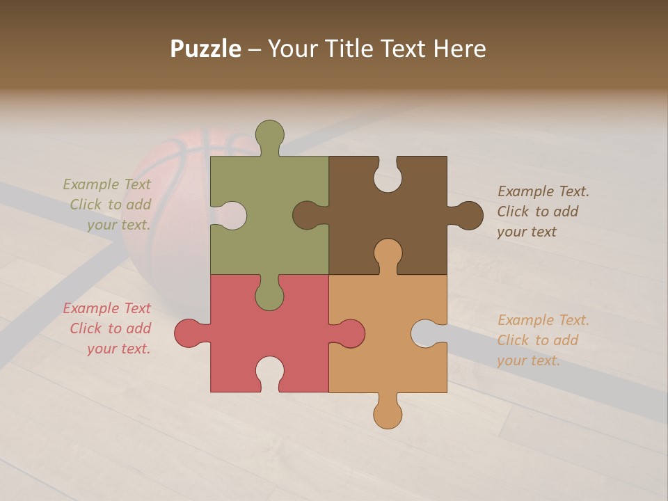 Nba Floor Spotlight PowerPoint Template