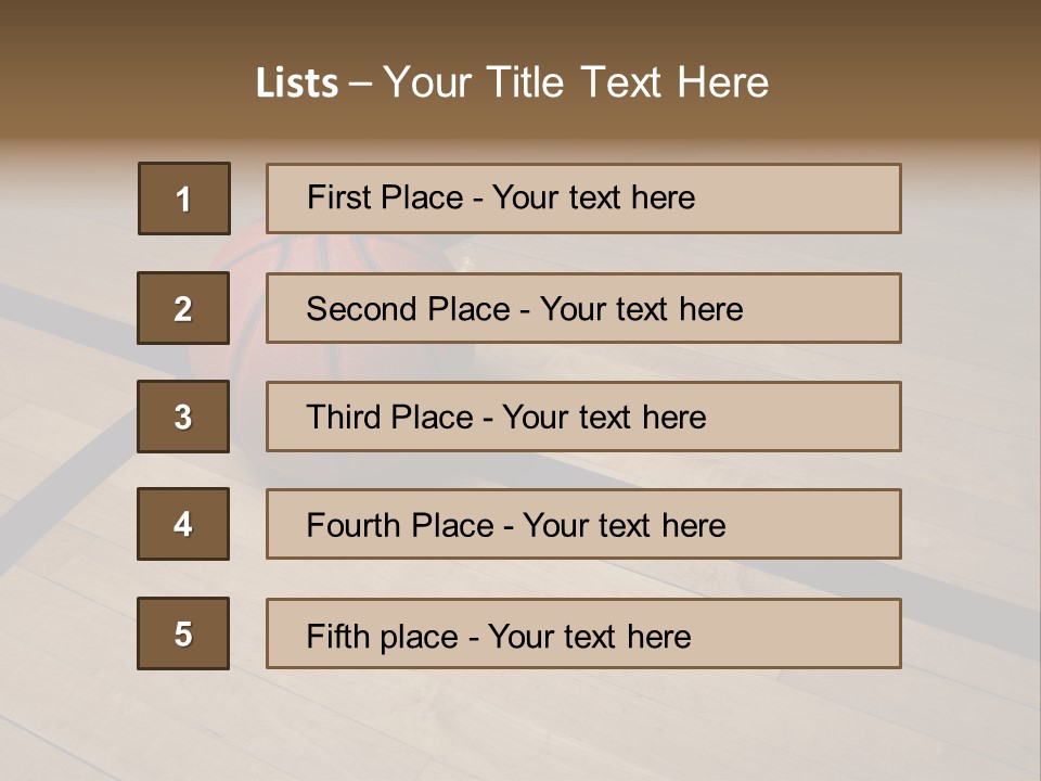 Nba Floor Spotlight PowerPoint Template