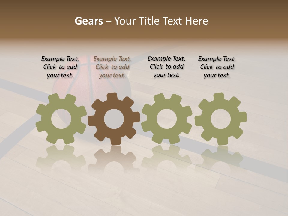 Nba Floor Spotlight PowerPoint Template