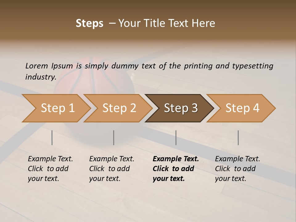 Nba Floor Spotlight PowerPoint Template