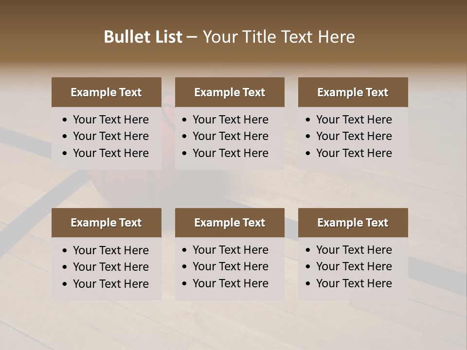 Nba Floor Spotlight PowerPoint Template