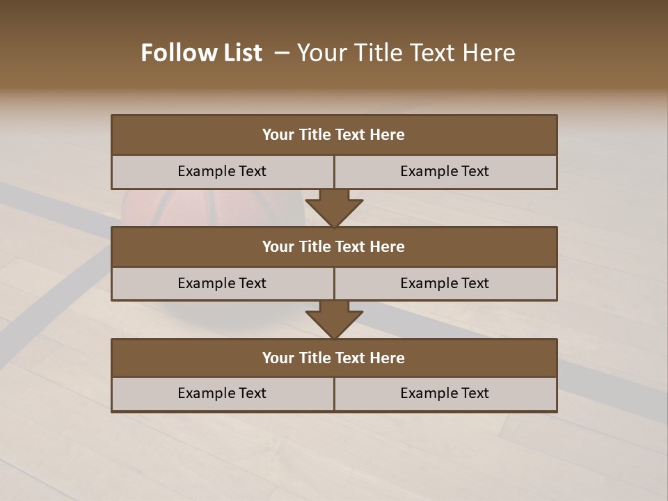 Nba Floor Spotlight PowerPoint Template