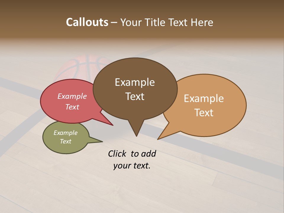 Nba Floor Spotlight PowerPoint Template