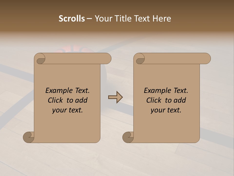 Nba Floor Spotlight PowerPoint Template