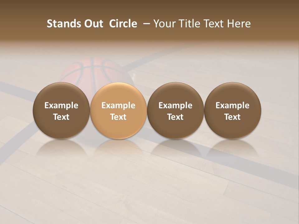 Nba Floor Spotlight PowerPoint Template