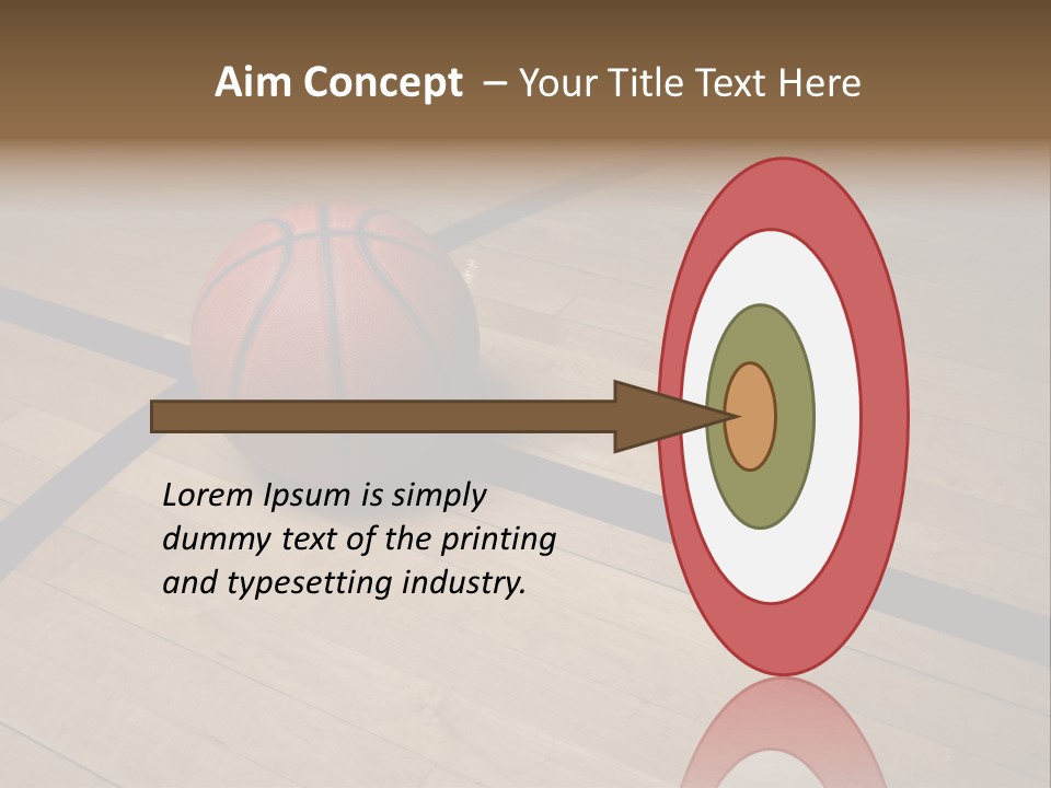 Nba Floor Spotlight PowerPoint Template