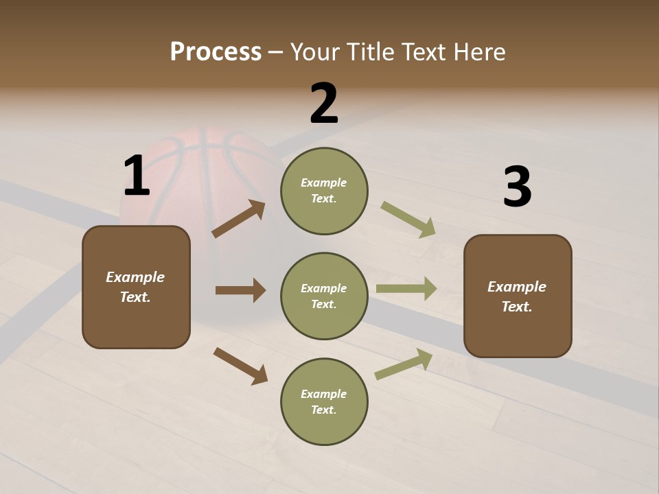 Nba Floor Spotlight PowerPoint Template