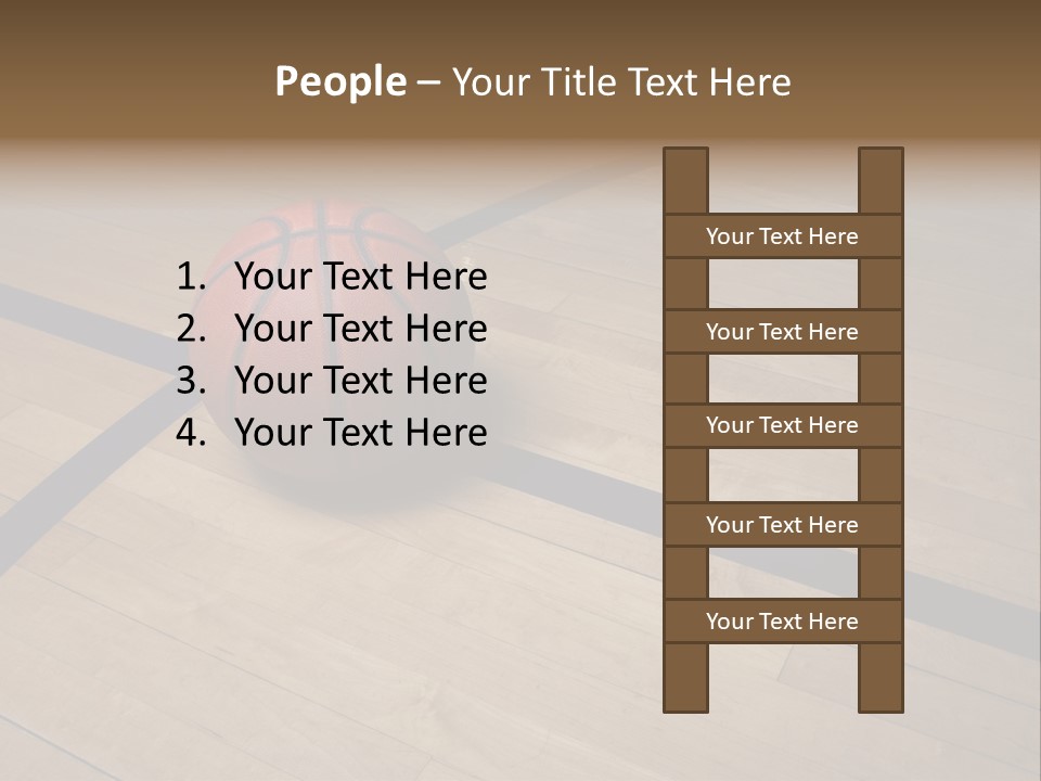 Nba Floor Spotlight PowerPoint Template