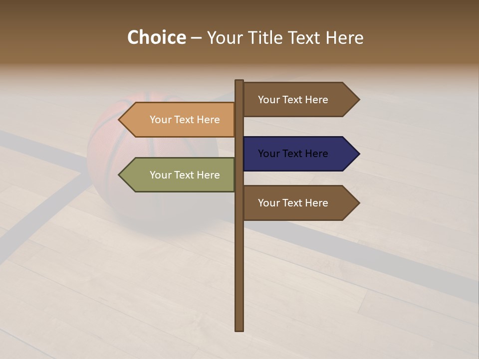 Nba Floor Spotlight PowerPoint Template