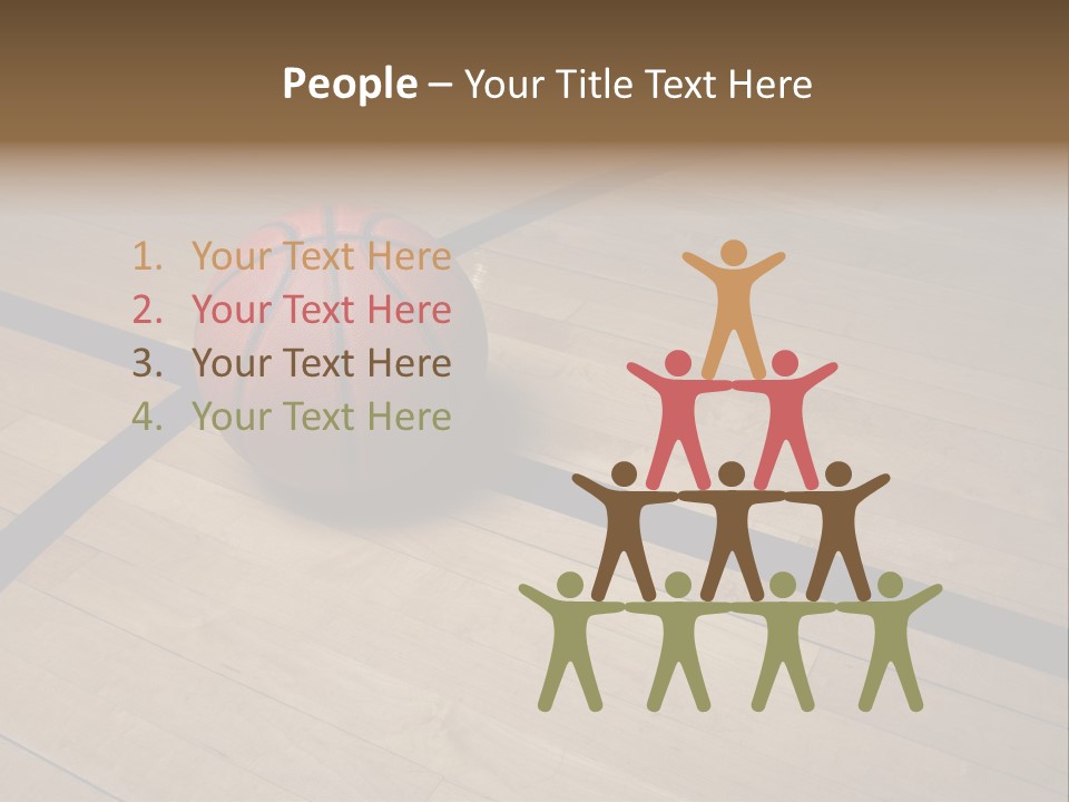 Nba Floor Spotlight PowerPoint Template