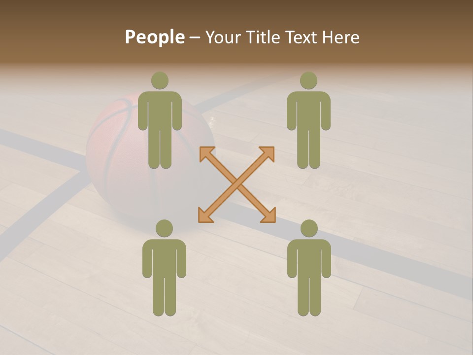 Nba Floor Spotlight PowerPoint Template