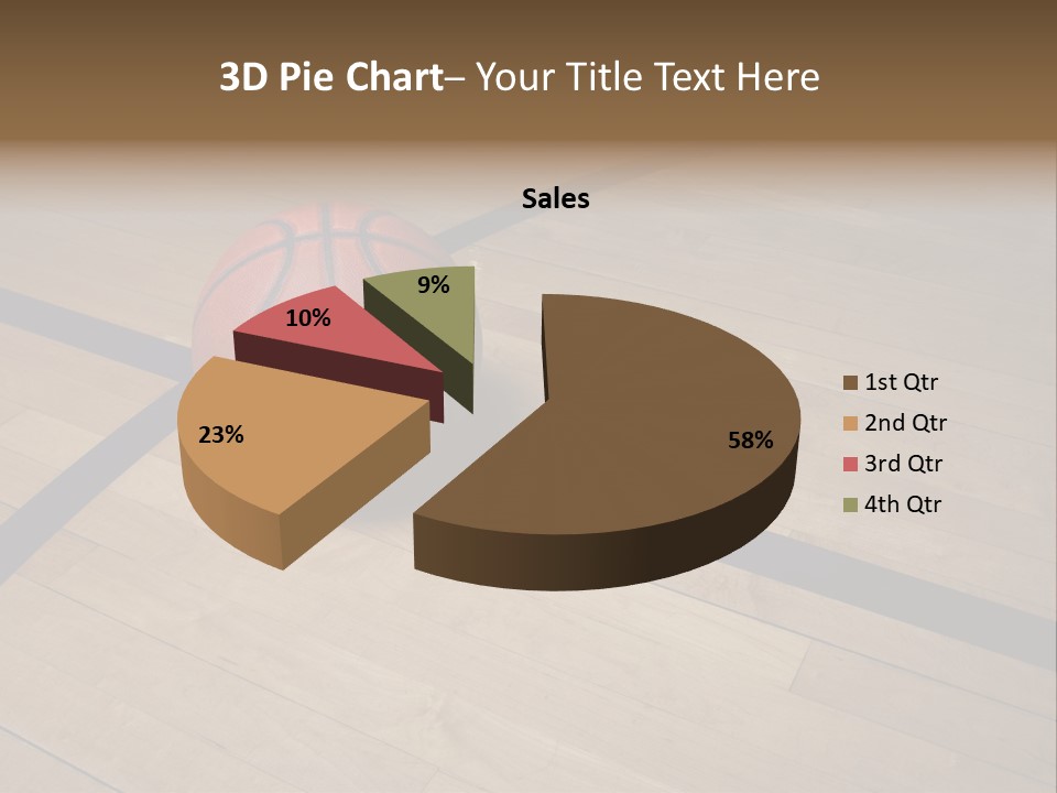 Nba Floor Spotlight PowerPoint Template