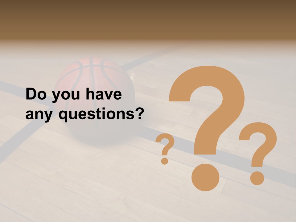 Nba Floor Spotlight PowerPoint Template