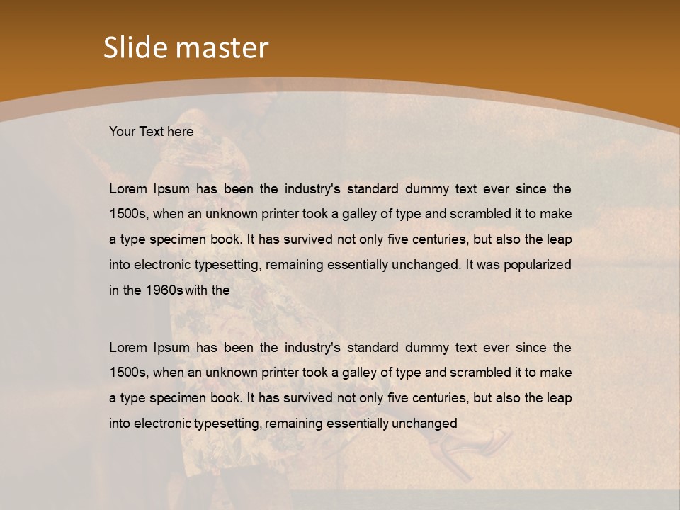 Texture Front Sandals PowerPoint Template