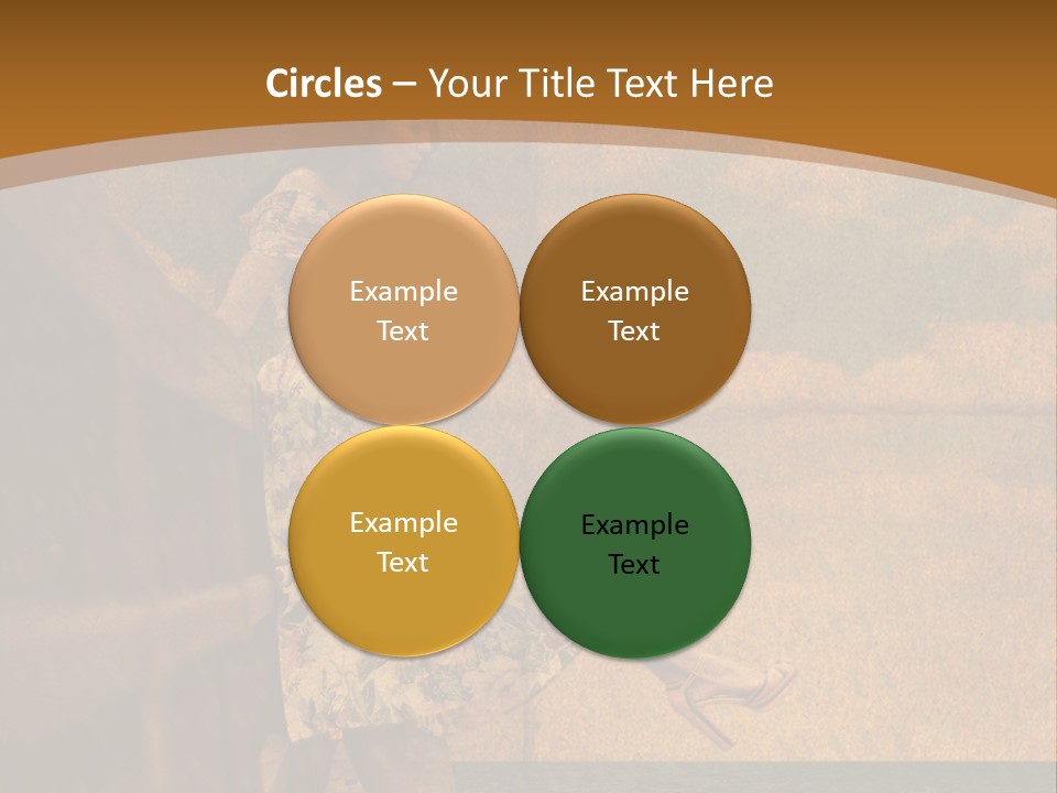 Texture Front Sandals PowerPoint Template