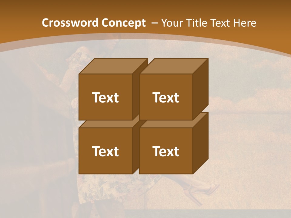 Texture Front Sandals PowerPoint Template