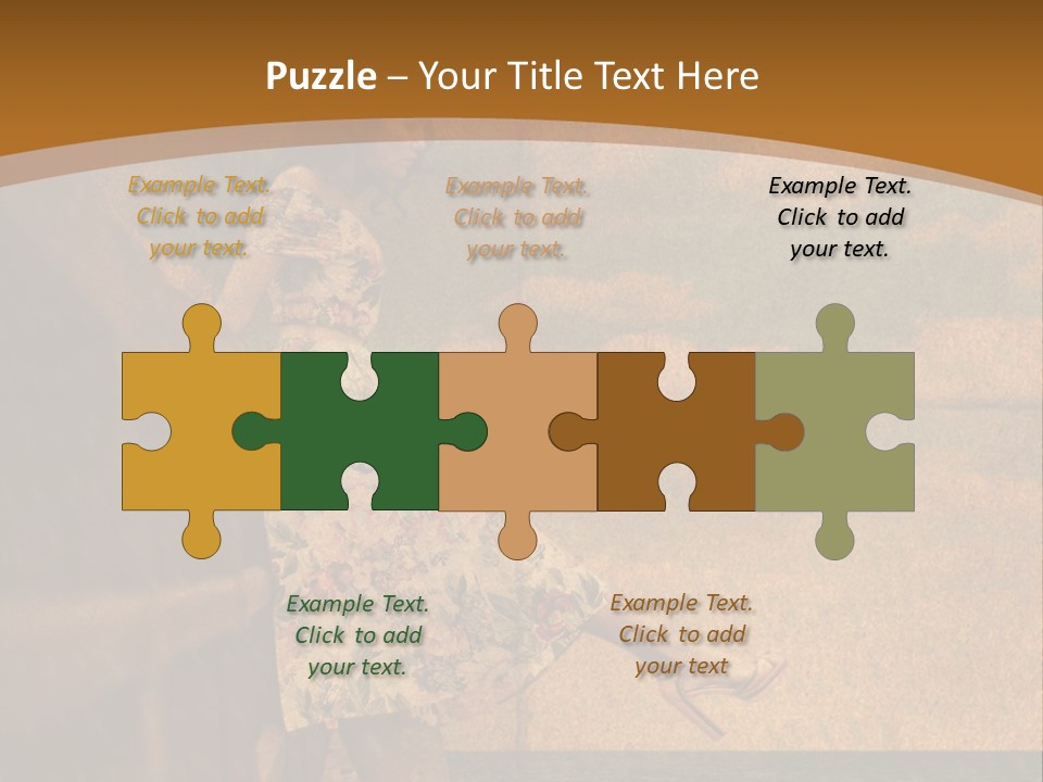 Texture Front Sandals PowerPoint Template