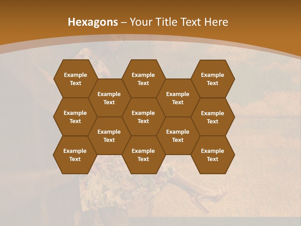 Texture Front Sandals PowerPoint Template