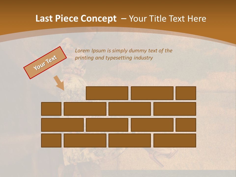 Texture Front Sandals PowerPoint Template