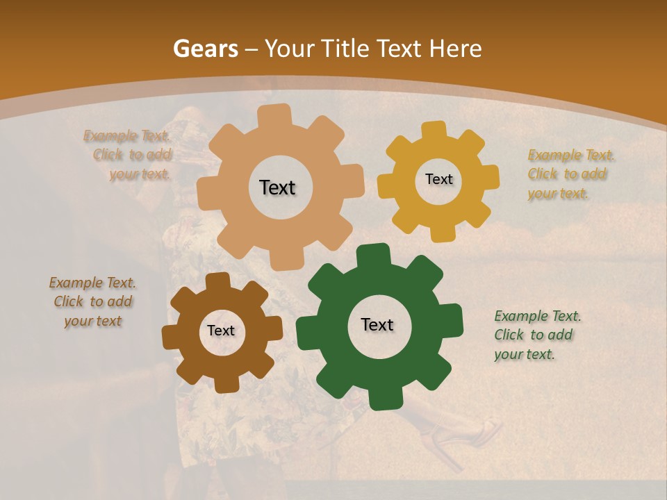 Texture Front Sandals PowerPoint Template