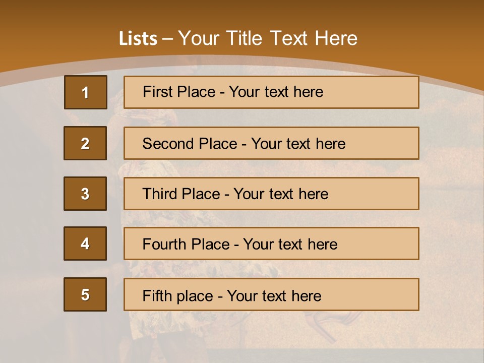 Texture Front Sandals PowerPoint Template