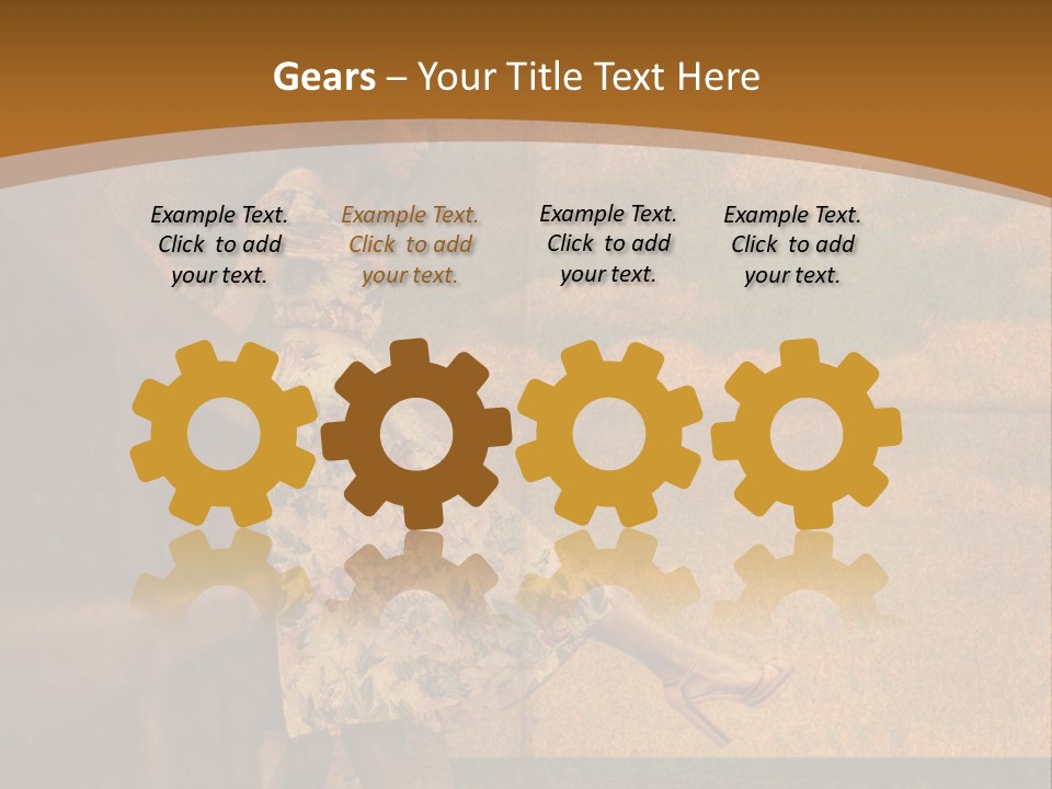 Texture Front Sandals PowerPoint Template