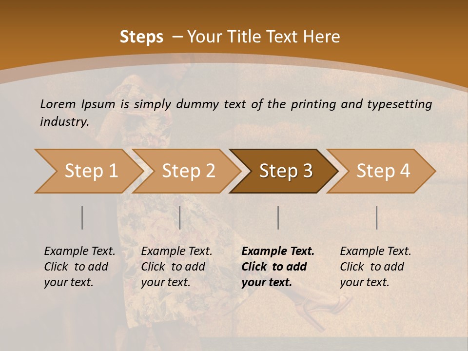 Texture Front Sandals PowerPoint Template