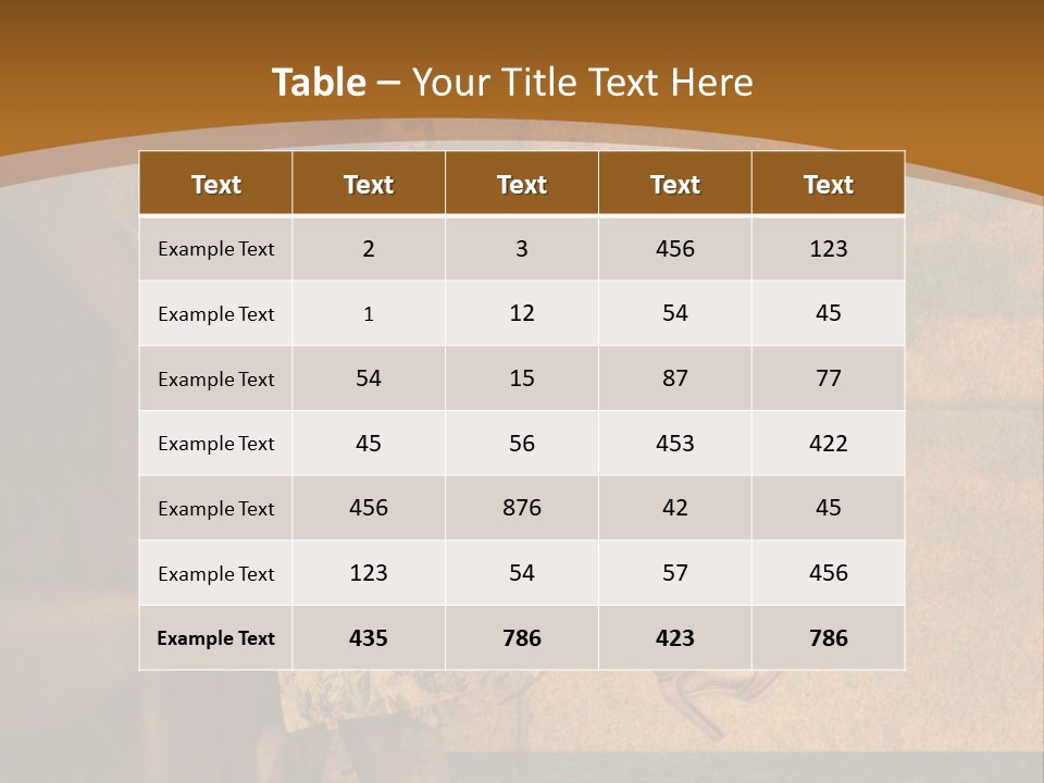 Texture Front Sandals PowerPoint Template