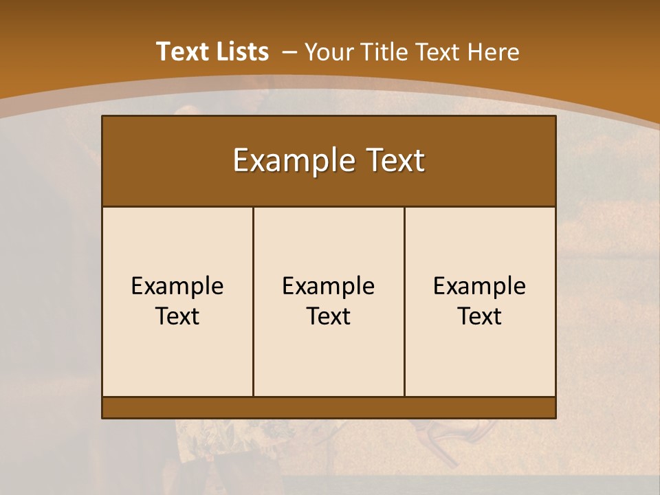Texture Front Sandals PowerPoint Template