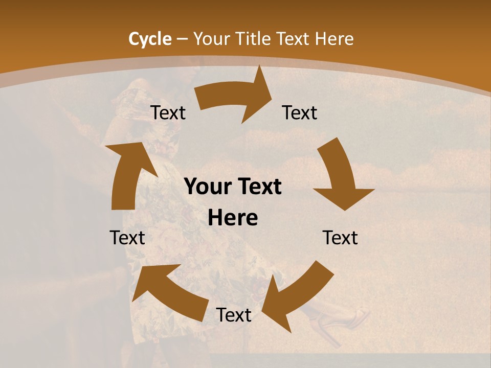 Texture Front Sandals PowerPoint Template