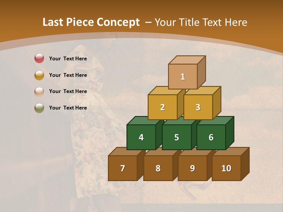 Texture Front Sandals PowerPoint Template