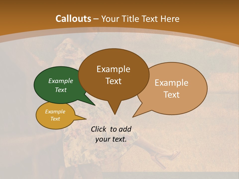Texture Front Sandals PowerPoint Template