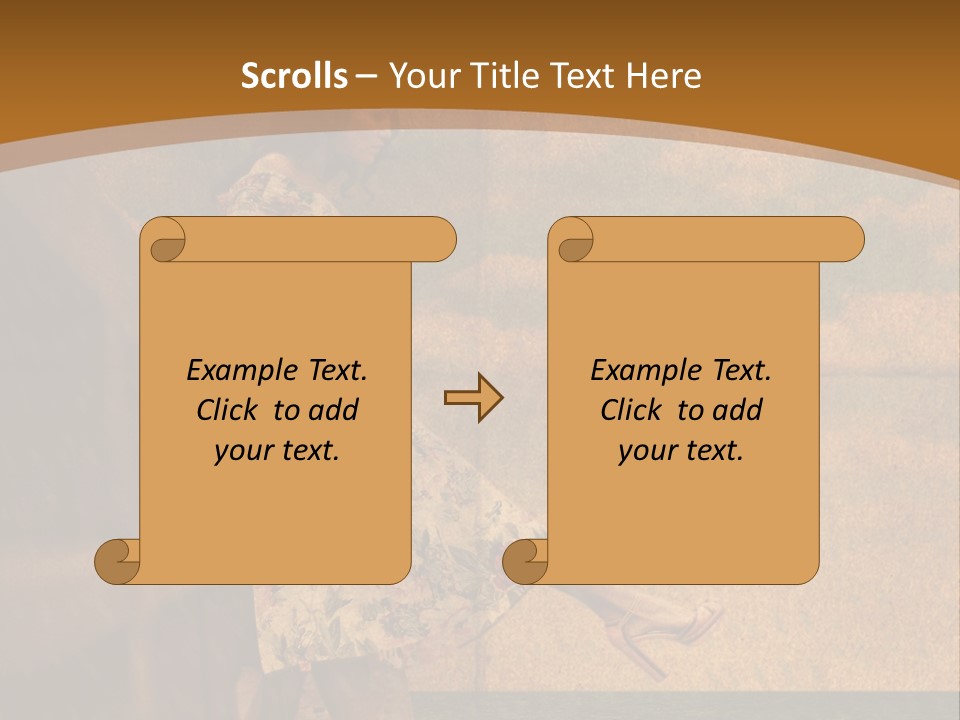 Texture Front Sandals PowerPoint Template