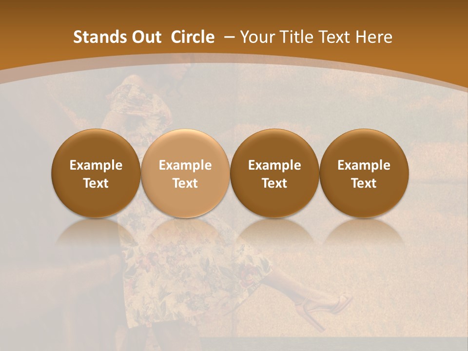 Texture Front Sandals PowerPoint Template