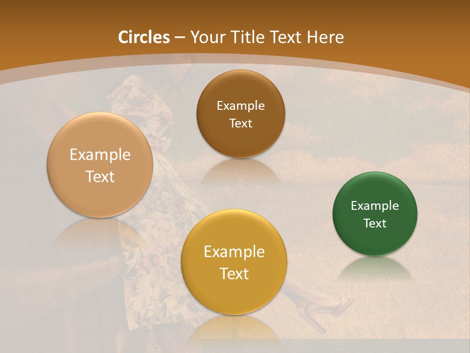 Texture Front Sandals PowerPoint Template